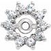 14K White 1/4 CTW Diamond Earring Jackets 