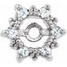 14K White 1/10 CTW Natural Diamond Earring Jackets with 3.3 mm ID