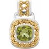 Sterling Silver and 14K Yellow Peridot and .125 CTW Diamond Pendant Ref 2531458