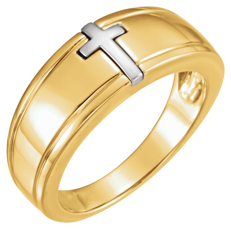 10K Yellow/White 7.6 mm Cross Band