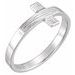 14K White The Rugged Cross® Chastity Ring Size 8