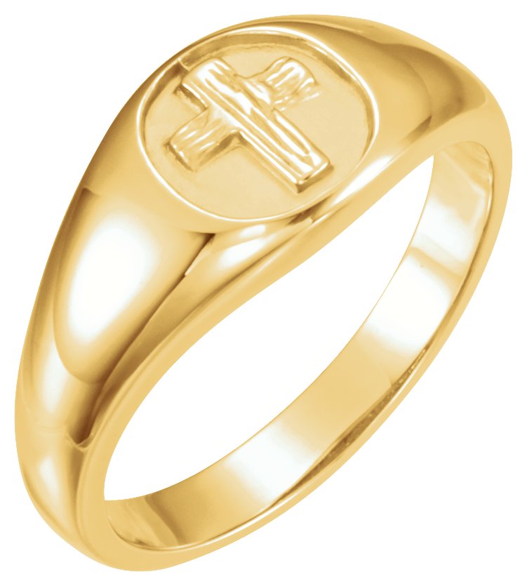 The Rugged Cross Chastity Ring 10K Yellow Gold Ref 610798