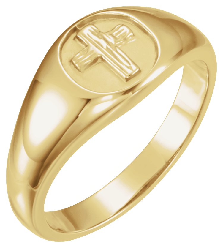 The Rugged Cross Chastity Ring 10K Yellow Gold Ref 610798