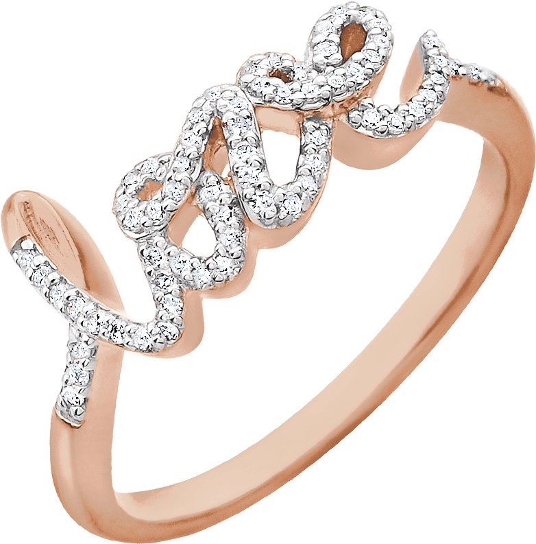 14K Rose 1/6 CTW Natural Diamond Ring