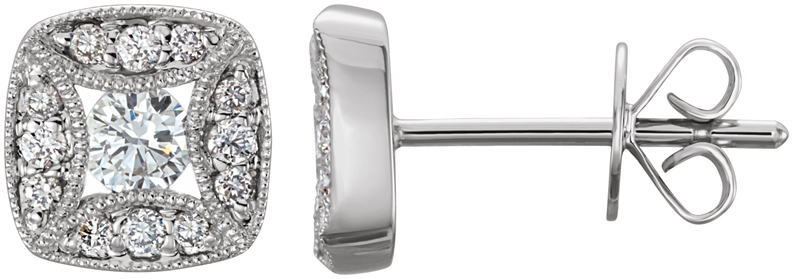 14K White 1/3 CTW Diamond Earrings