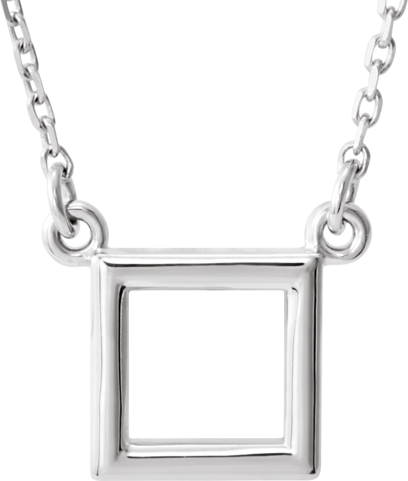 Sterling Silver Square 16.5 inch Necklace Ref. 12028654