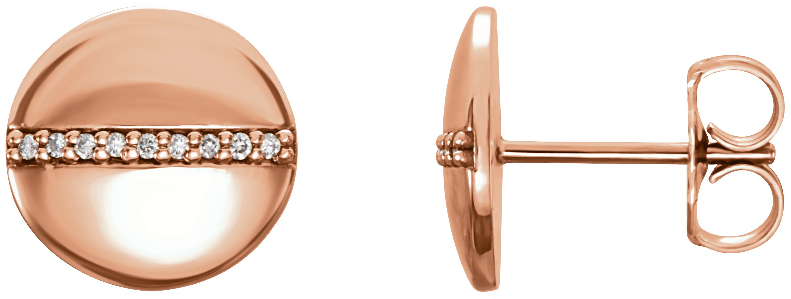 14K Rose .04 CTW Diamond Circle Earrings Ref. 11876767