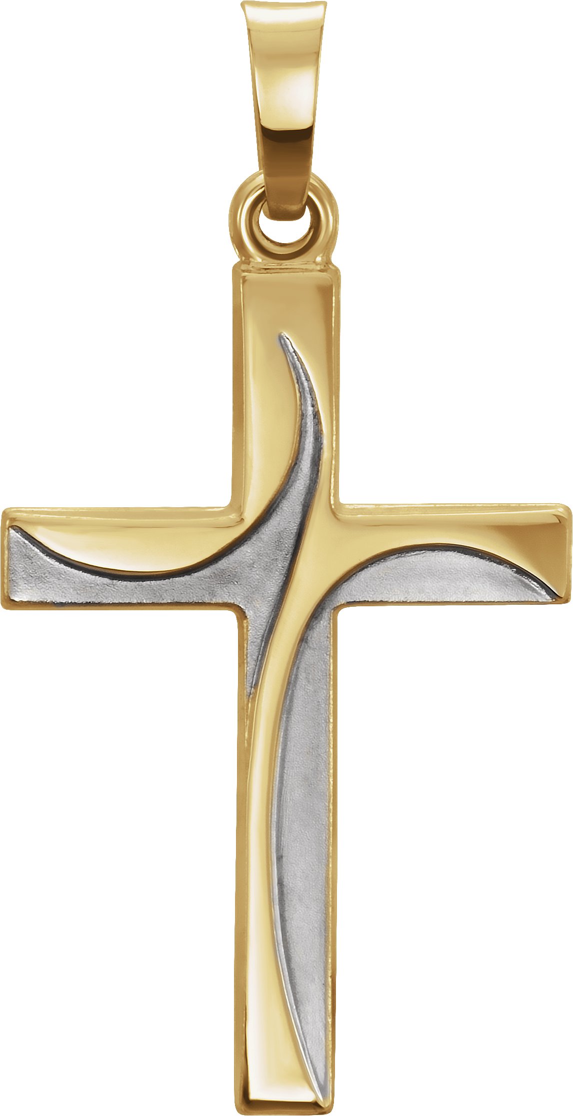 14K Yellow Cross Pendant 