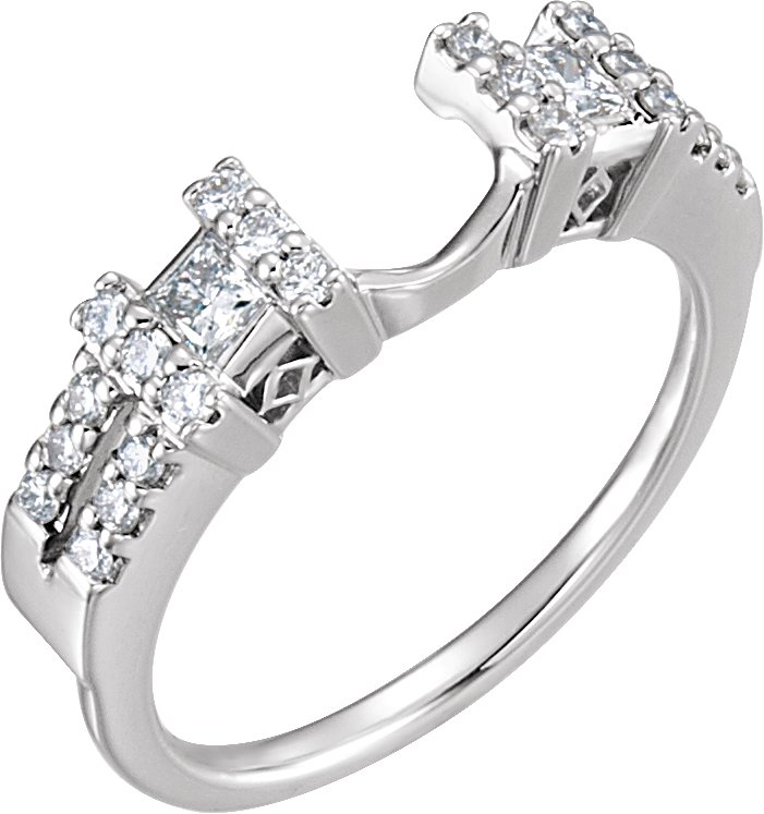 14K White .50 CTW Diamond Ring Enhancer Ref 2126825