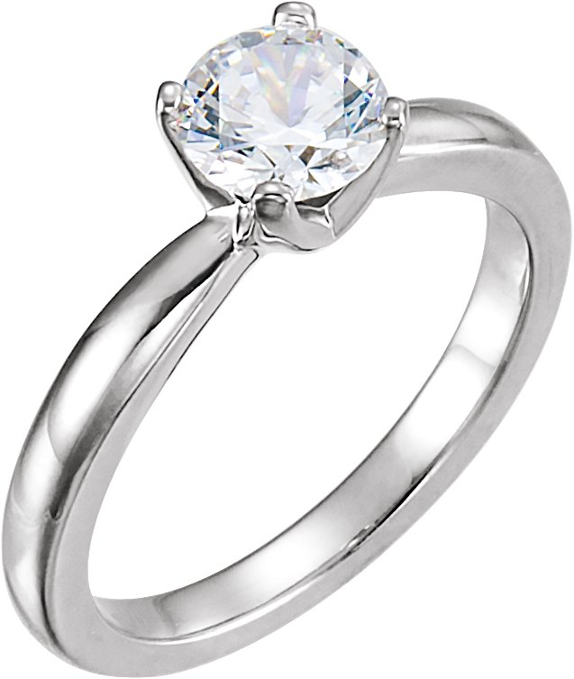 Platinum Diamond Solstice Solitaire with Bombe Shank 1 Carat Ref 494122