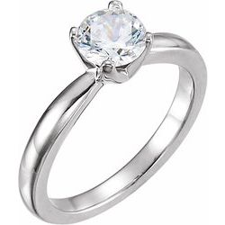 Round 4-krapne Tall Solstice Solitaire&#174; BombÃ© Ring Mounting