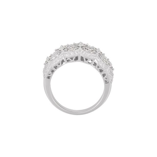 14K White 1/2 CTW Diamond Ring