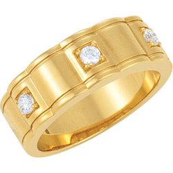 Men's Diamond 3-Stone Ring or Mounting