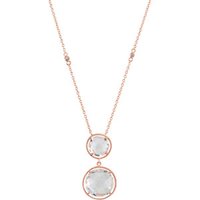 14K Rose Gold-Plated Sterling Silver Clear Quartz 17
