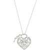 Sterling Silver .10 CTW Diamond Heart Lock 18 inch Necklace Ref. 3332614