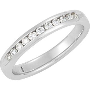 14K White 1/5 CTW Natural Diamond Channel-Set Anniversary Band