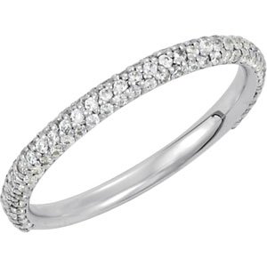 14K White 1/2 CTW Natural Diamond Band