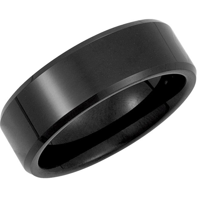 Tungsten 8.3 mm Band with Black PVD Size 9.5
