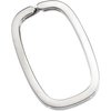 Sterling Silver 33.85x21.10 mm Rectangle Key Ring Ref 809680
