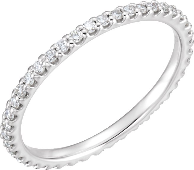 18K Yellow 3/8 CTW Diamond Eternity Band Size 4