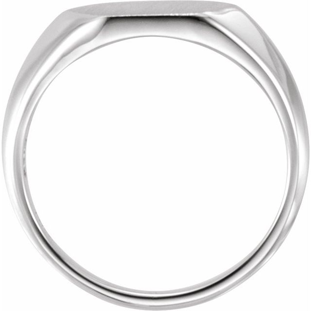 Sterling Silver 12x10 mm Geometric Signet Ring