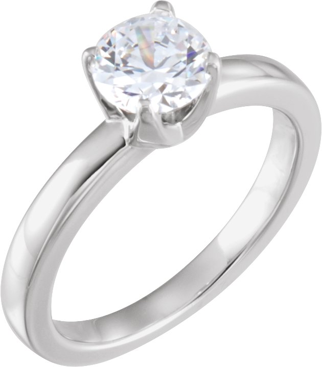 Round 4-Prong Medium Comfort-Fit Solstice Solitaire&#174;  BombÃ© Ring Mounting