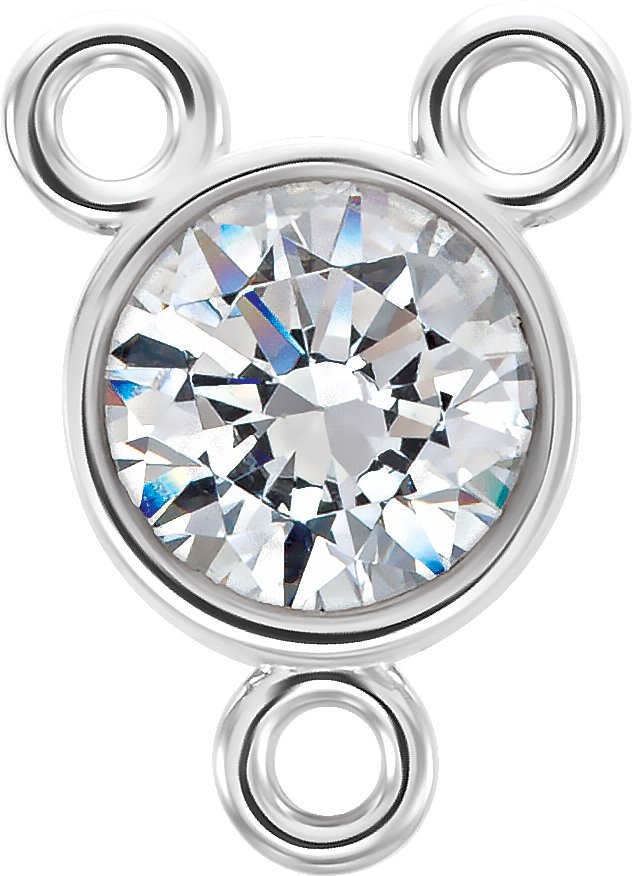 Round Bezel-Set Necklace Center