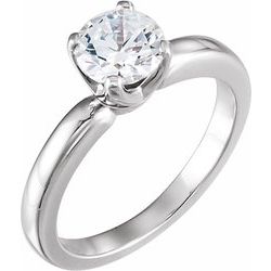 Round 4-krapne Low Solstice Solitaire&#174; BombÃ©  Ring Mounting