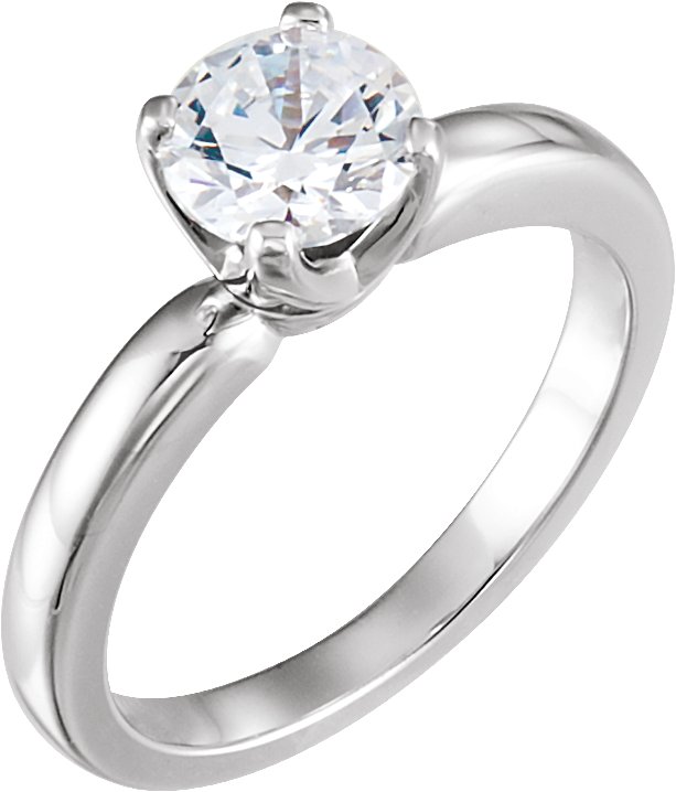 Round 4-Prong Low Solstice Solitaire&#174; BombÃ©  Ring Mounting
