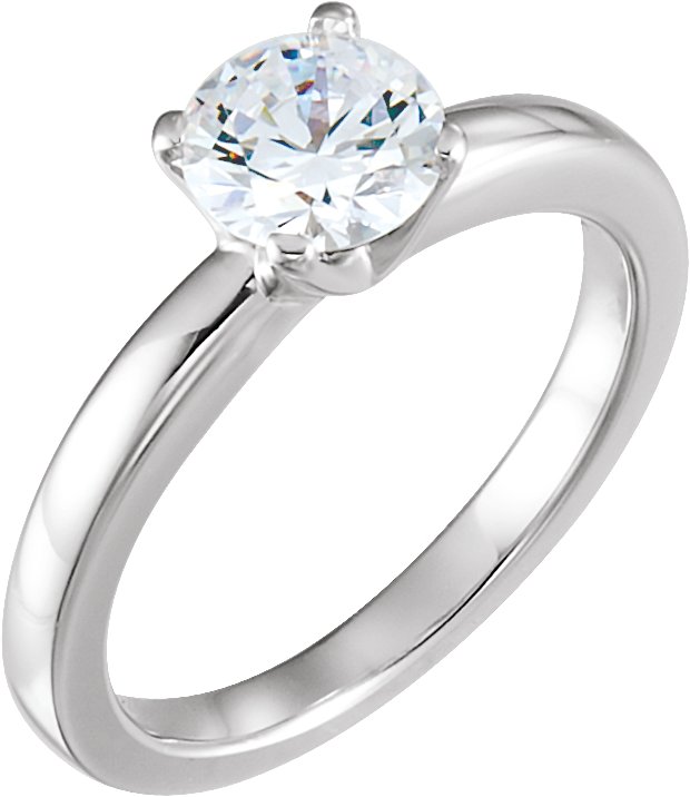 Platinum Diamond Solstice Solitaire with Bombe Shank 1 Carat Ref 250619