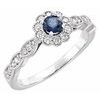 14K White Blue Sapphire and .33 CTW Diamond Ring Ref 11922511