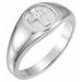 Sterling Silver The Rugged Cross® Chastity Ring Size 12