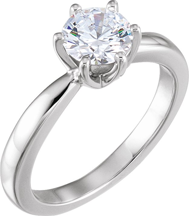 Round 6-Prong Medium Solstice Solitaire&#174; BombÃ© Ring Mounting
