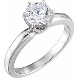 Round 6-Prong Low Solstice Solitaire&#174; BombÃ© Ring Mounting