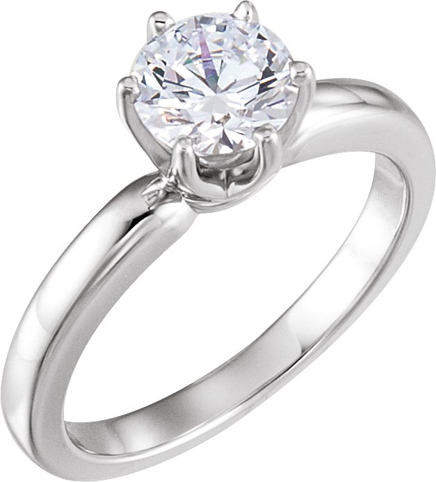 Round 6-Prong Low Solstice Solitaire&#174; BombÃ© Ring Mounting