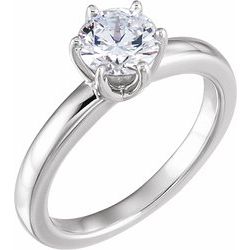 Round 6-Prong Medium Comfort-Fit Solstice Solitaire&#174; BombÃ© Ring Mounting