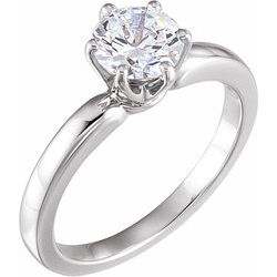 Round 6-Prong Medium Solstice Solitaire&#174; BombÃ© Ring Mounting