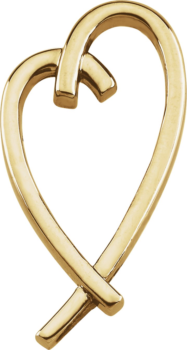 14K Yellow 32.5x15.2 mm Heart Pendant Ref. 79288