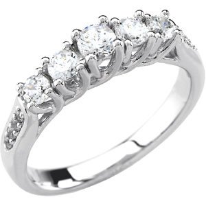 14K White 1 CTW Diamond Anniversary Band Ref 2969151