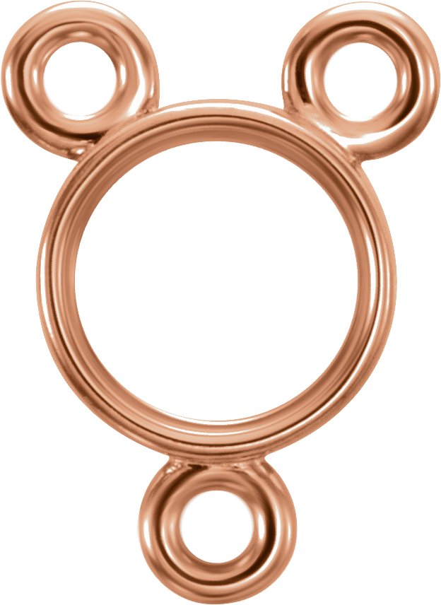 Round Bezel-Set Necklace Center