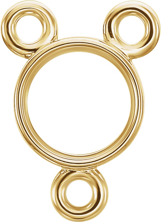 Round Bezel-Set Necklace Center