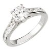 14K White 1.50 CTW Diamond Engagement Ring Ref 3034886