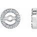 14K White .08 CTW Natural Diamond Earring Jackets with 3 mm ID
