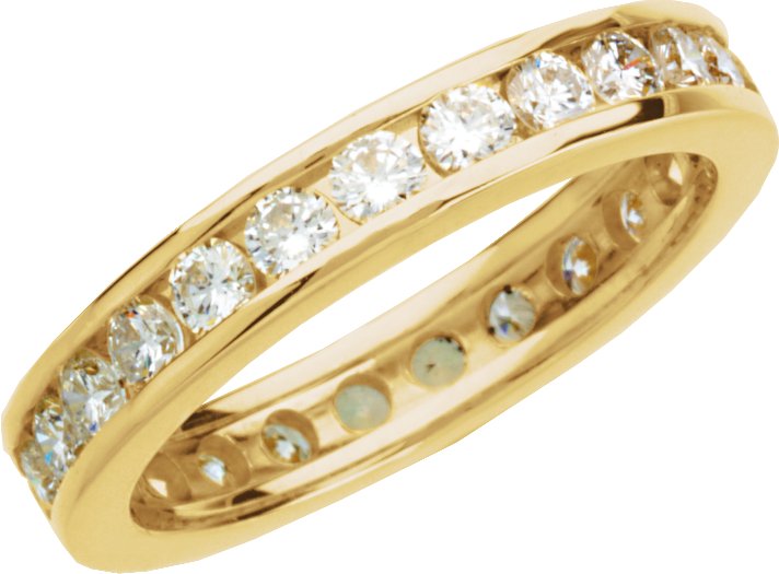 14K Yellow 1.25 CTW Diamond Eternity Band Size 5 Ref 2937908