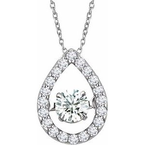 14K White 1/3 CTW Diamond Mystara® 16-18" Necklace