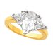 14K White Bridal Band for 10x7 mm Engagement Ring 
