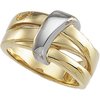 14KTT 12.25mm Metal Fashion Ring Ref 463351