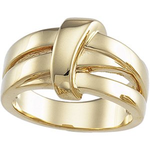 14KY 12.25mm Metal Fashion Ring Ref 612847