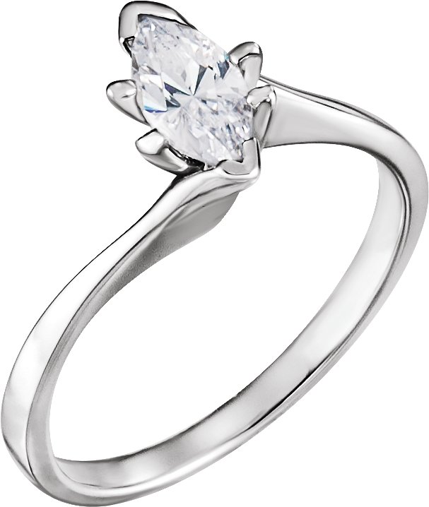 Platinum Marquise Diamond Engagement Ring 1 Carat Ref 553592