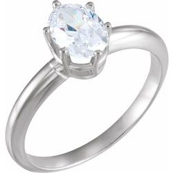 Oval 4 or 6-Prong Basket Solitaire Ring Mounting